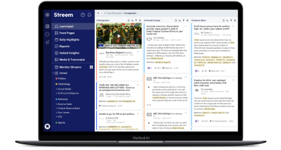 media monitoring screenshot